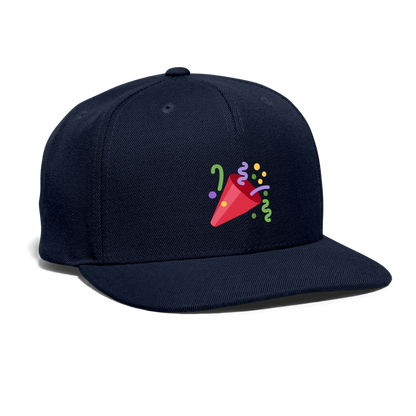 🎉 Party Popper (Twemoji) Snapback Baseball Cap - navy