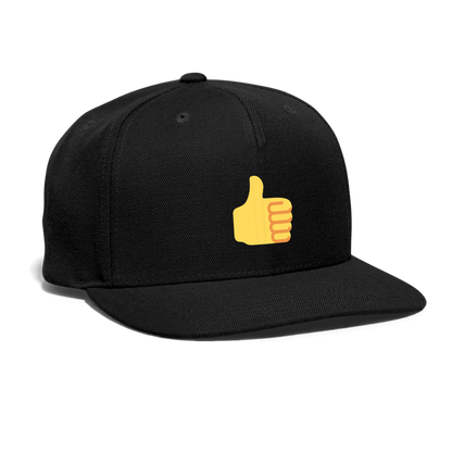 👍 Thumbs Up (Twemoji) Snapback Baseball Cap - black