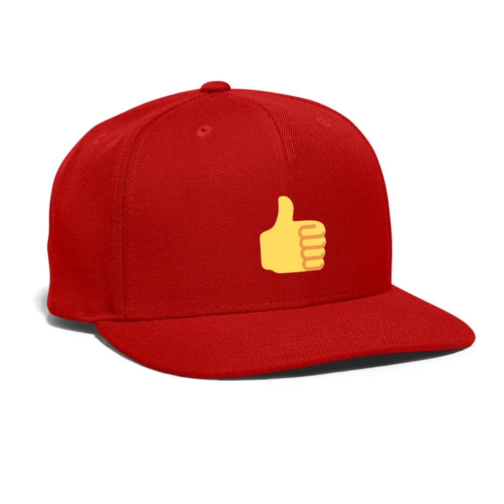 👍 Thumbs Up (Twemoji) Snapback Baseball Cap - red