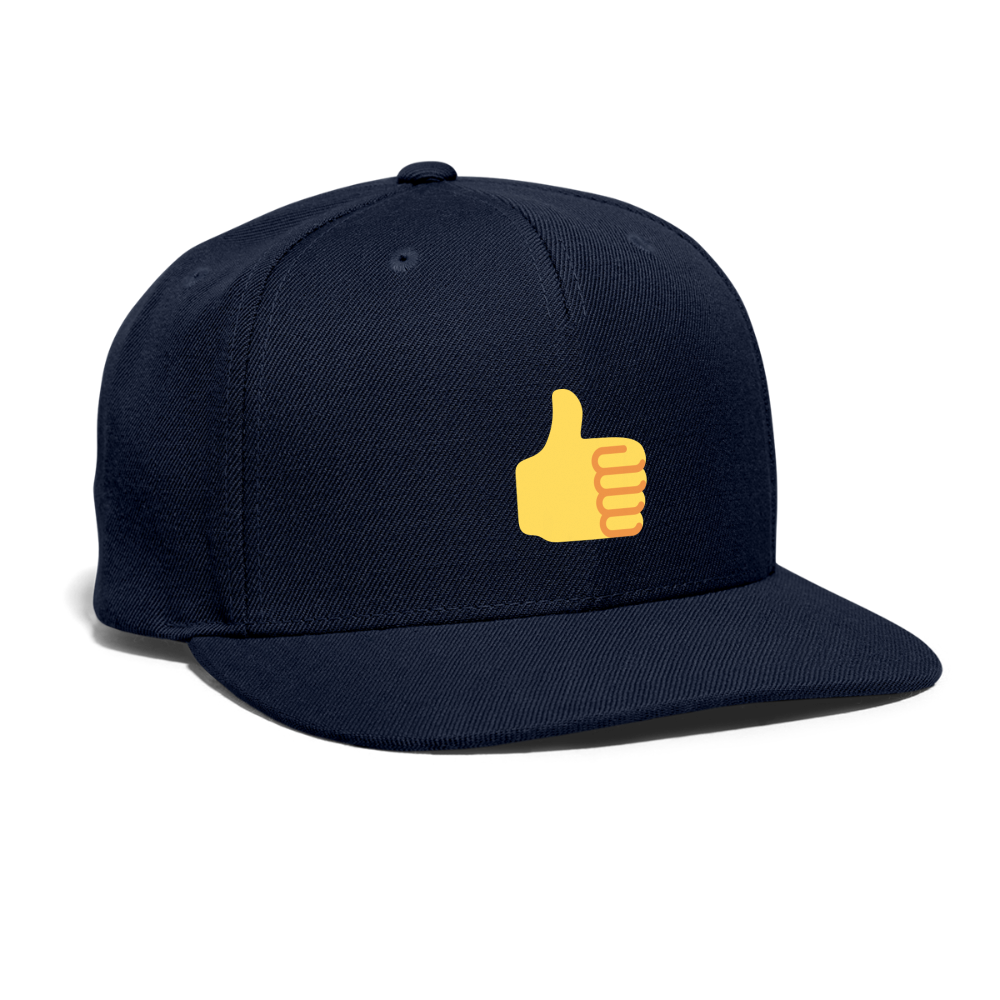 👍 Thumbs Up (Twemoji) Snapback Baseball Cap - navy