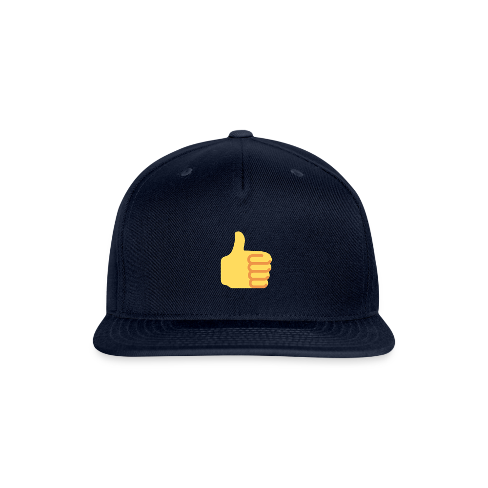 👍 Thumbs Up (Twemoji) Snapback Baseball Cap - navy