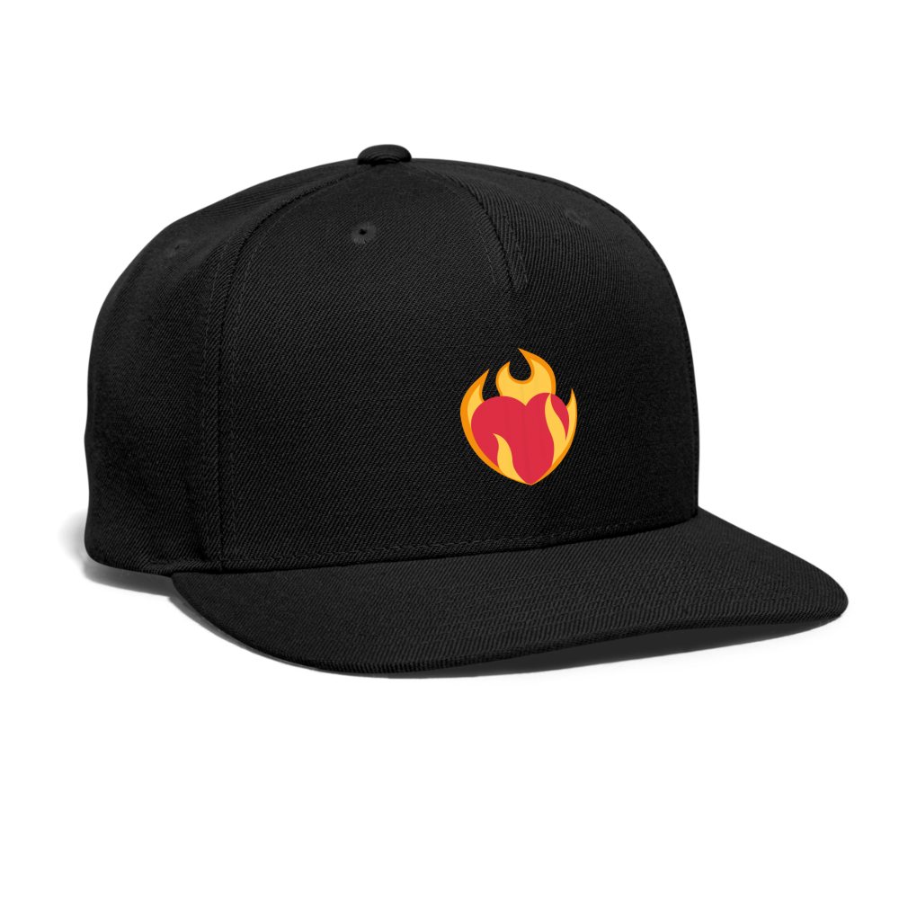 ❤️‍🔥 Heart on Fire (Twemoji) Snapback Baseball Cap - black