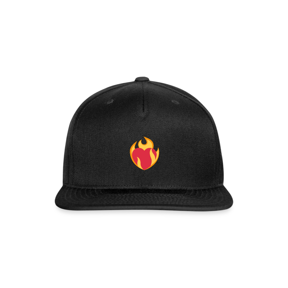 ❤️‍🔥 Heart on Fire (Twemoji) Snapback Baseball Cap - black