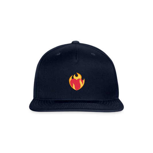 ❤️‍🔥 Heart on Fire (Twemoji) Snapback Baseball Cap - navy