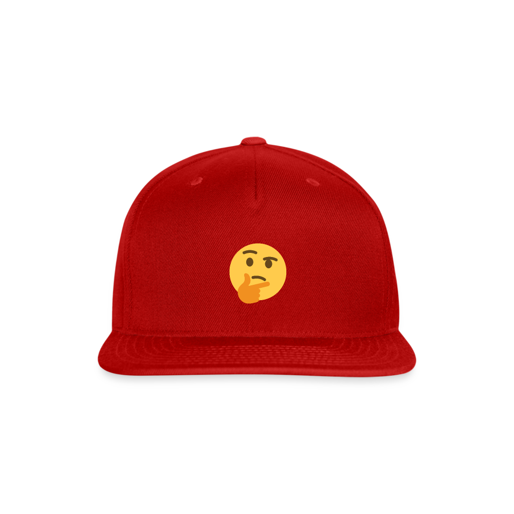 🤔 Thinking Face (Twemoji) Snapback Baseball Cap - red