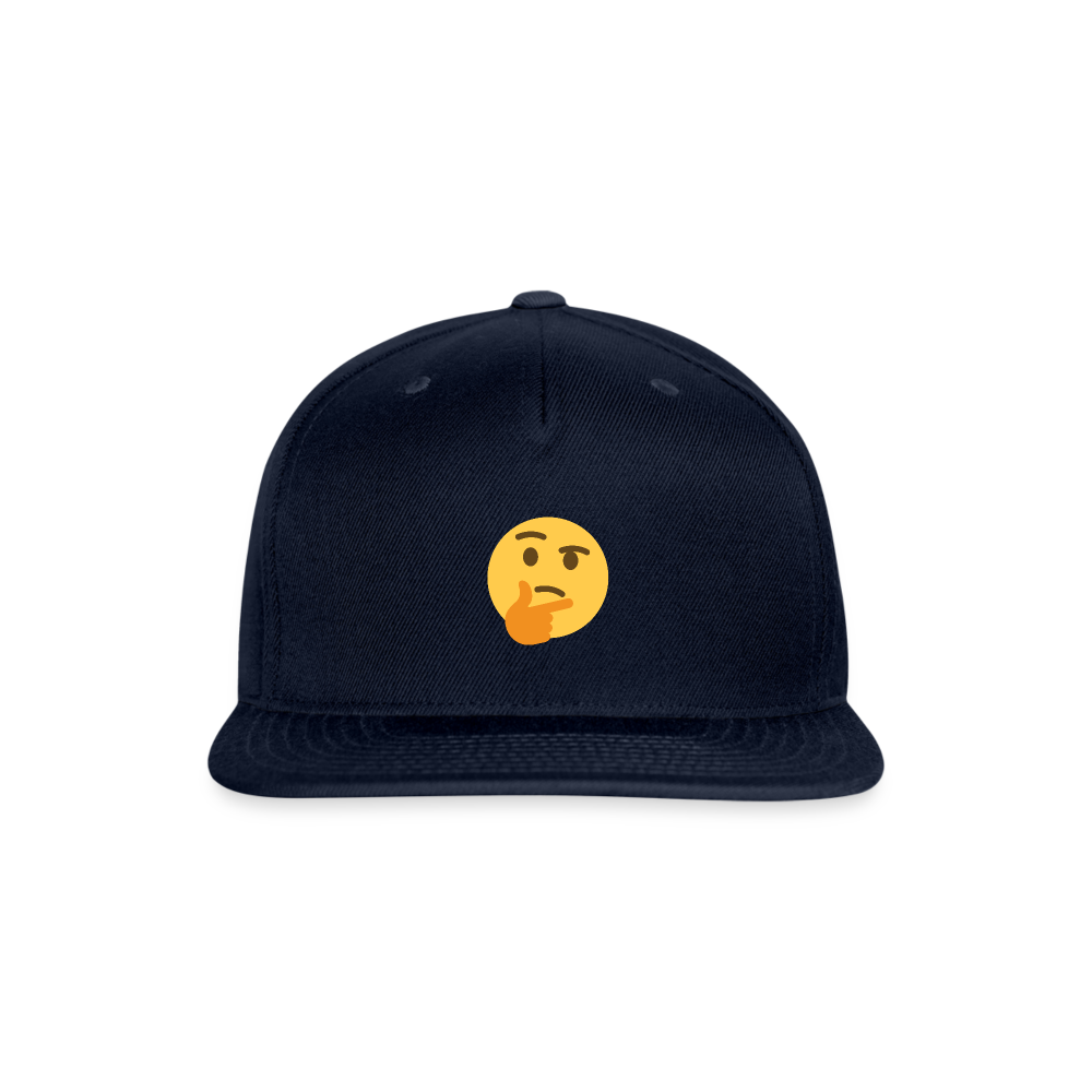 🤔 Thinking Face (Twemoji) Snapback Baseball Cap - navy