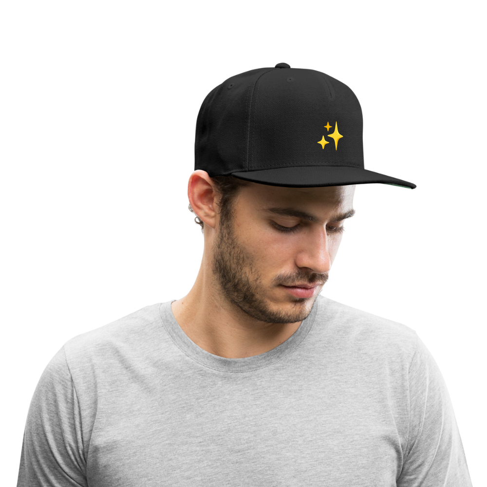 ✨ Sparkles (Google Noto Color Emoji) Snapback Baseball Cap - black