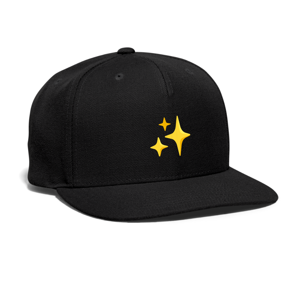 ✨ Sparkles (Google Noto Color Emoji) Snapback Baseball Cap - black