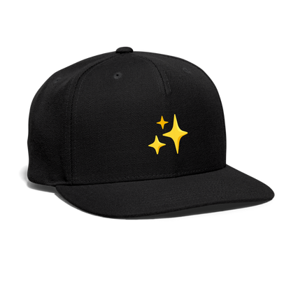 ✨ Sparkles (Google Noto Color Emoji) Snapback Baseball Cap - black