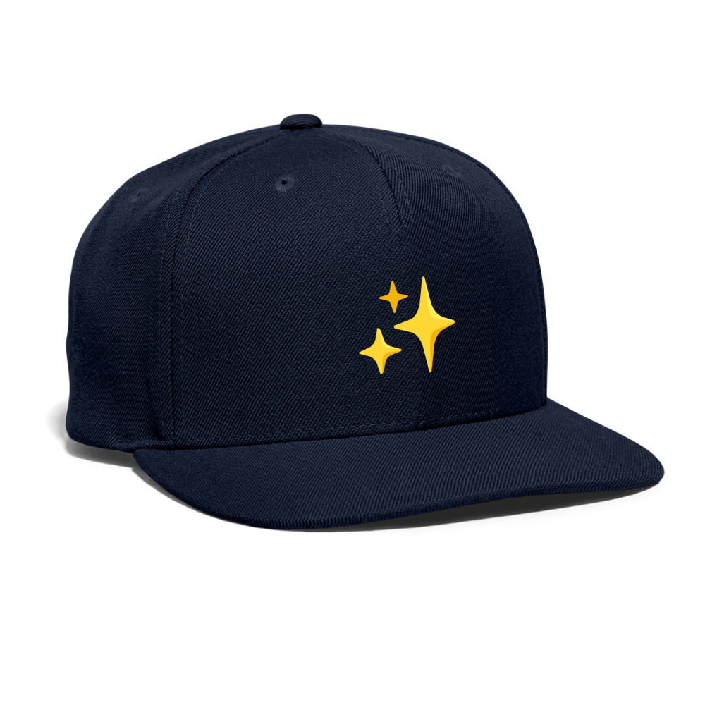 ✨ Sparkles (Google Noto Color Emoji) Snapback Baseball Cap - navy