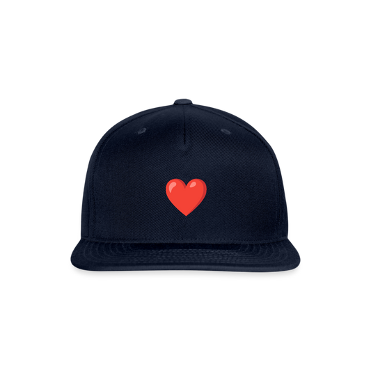 ❤️ Red Heart (Google Noto Color Emoji) Snapback Baseball Cap - navy