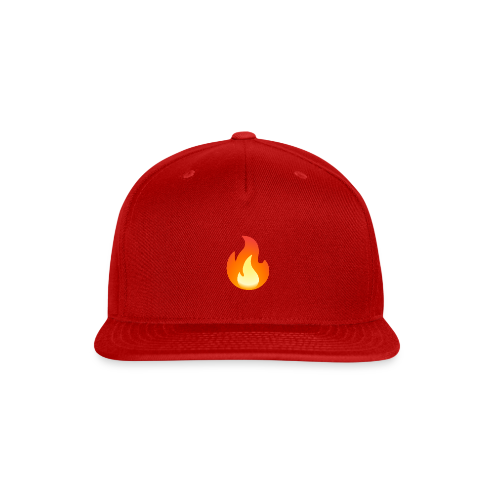 🔥 Fire (Google Noto Color Emoji) Snapback Baseball Cap - red