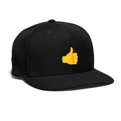 👍 Thumbs Up (Google Noto Color Emoji) Snapback Baseball Cap - black
