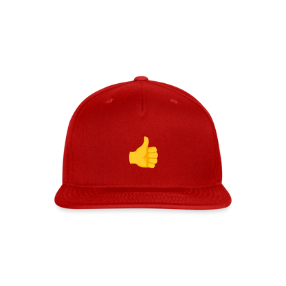 👍 Thumbs Up (Google Noto Color Emoji) Snapback Baseball Cap - red