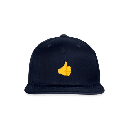 👍 Thumbs Up (Google Noto Color Emoji) Snapback Baseball Cap - navy