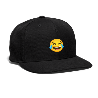 😂 Face with Tears of Joy (Google Noto Color Emoji) Snapback Baseball Cap - black