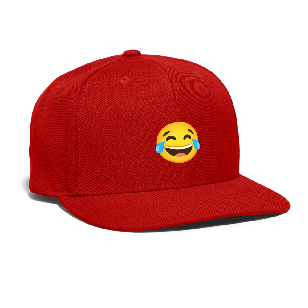 😂 Face with Tears of Joy (Google Noto Color Emoji) Snapback Baseball Cap - red