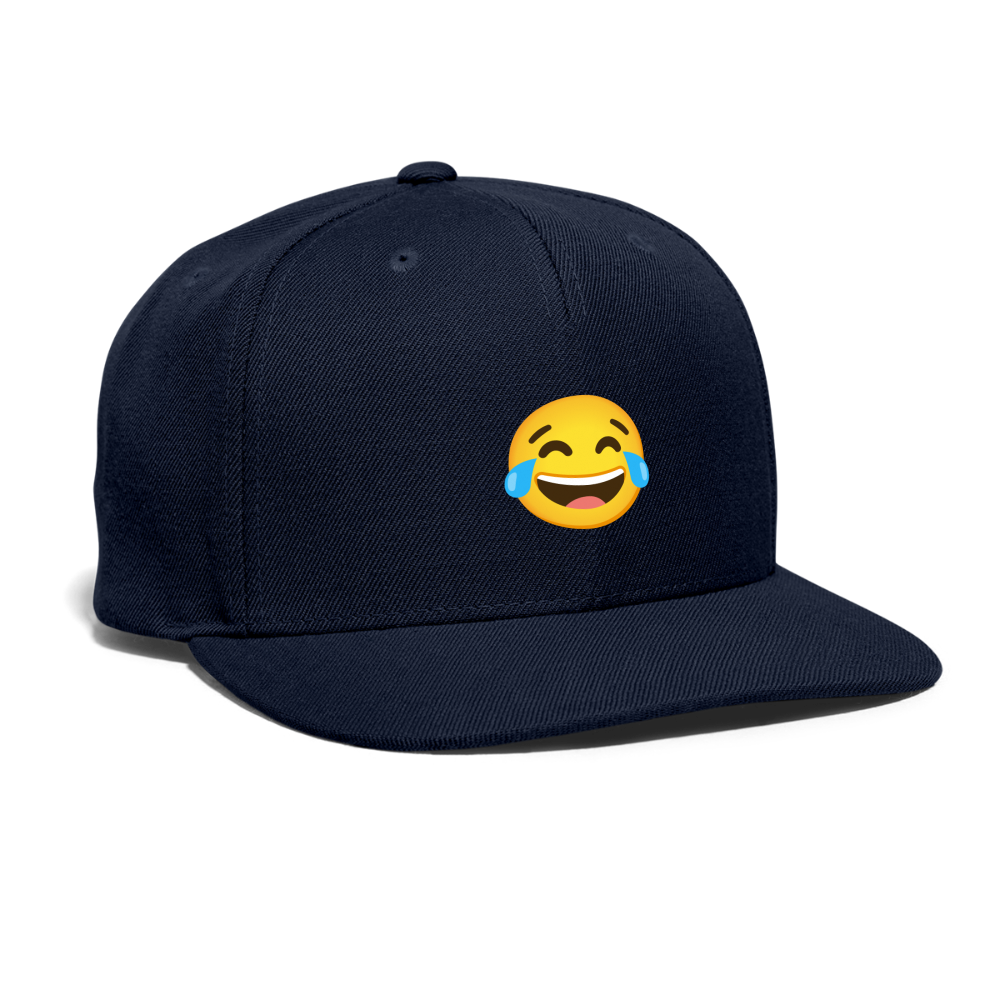 😂 Face with Tears of Joy (Google Noto Color Emoji) Snapback Baseball Cap - navy