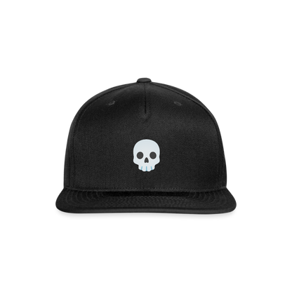 💀 Skull (Google Noto Color Emoji) Snapback Baseball Cap - black