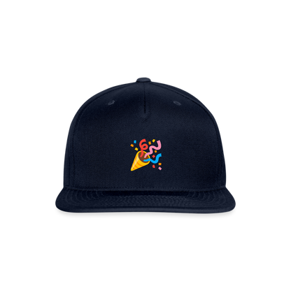 🎉 Party Popper (Google Noto Color Emoji) Snapback Baseball Cap - navy