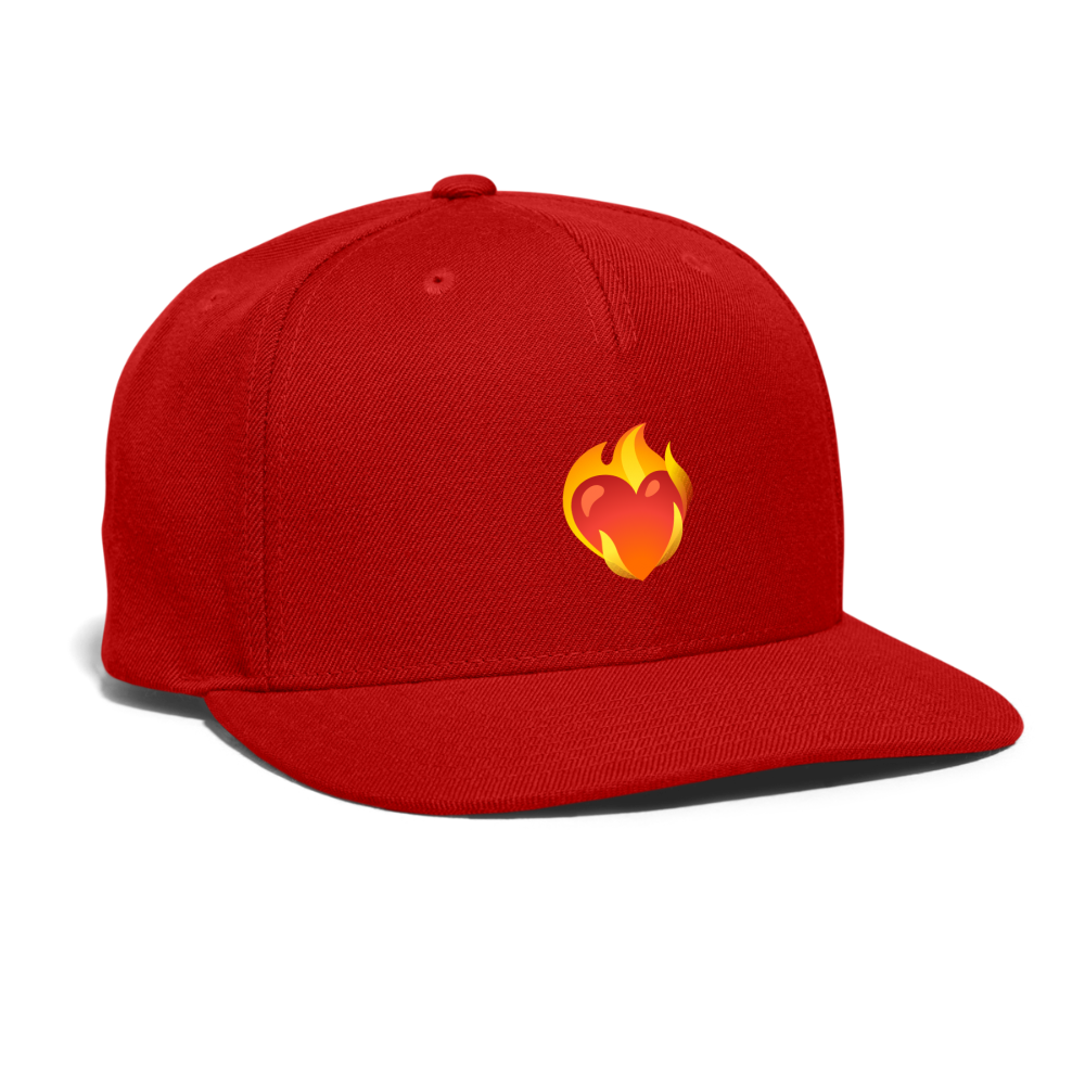 ❤️‍🔥 Heart on Fire (Google Noto Color Emoji) Snapback Baseball Cap - red