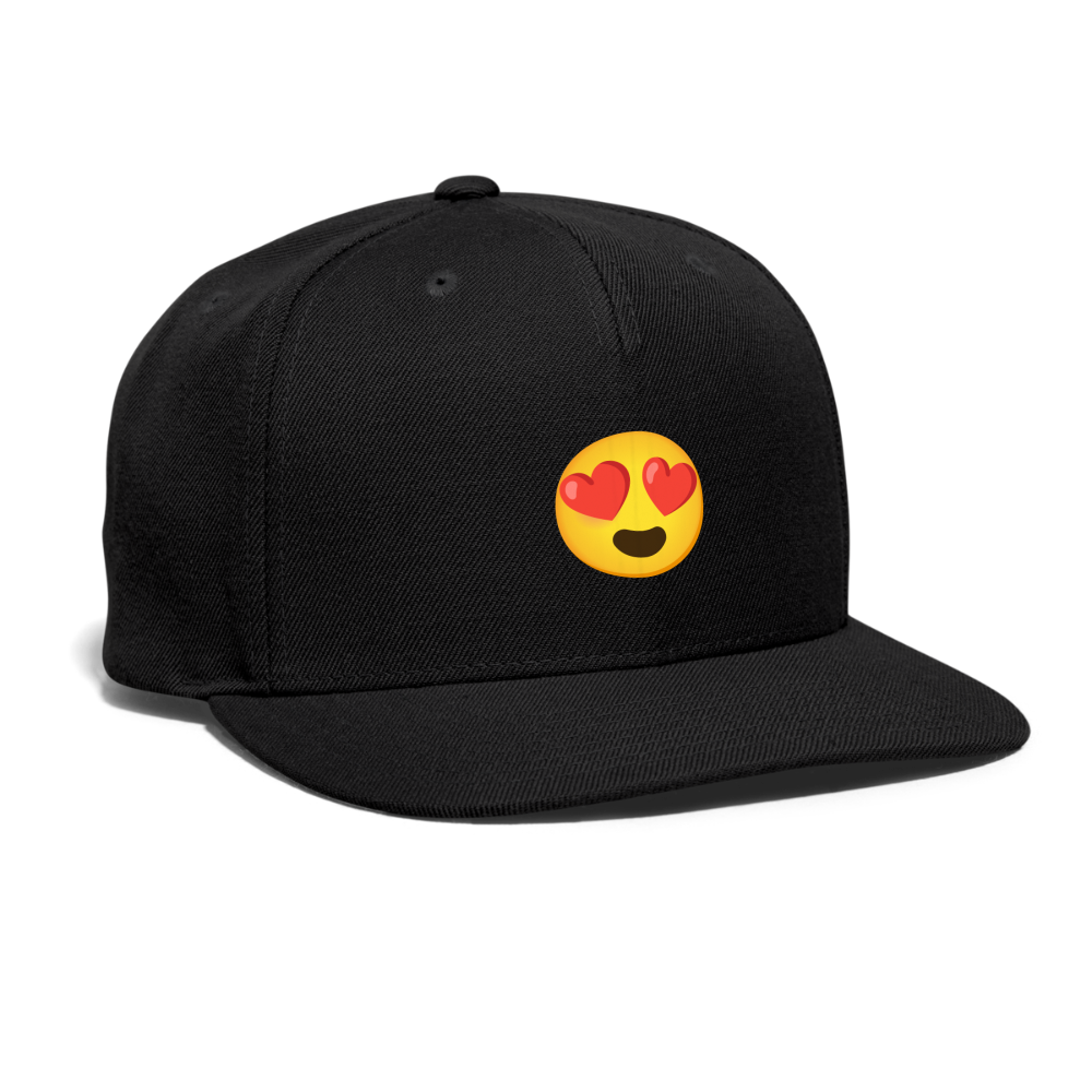 😍 Smiling Face with Heart-Eyes (Google Noto Color Emoji) Snapback Baseball Cap - black