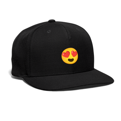 😍 Smiling Face with Heart-Eyes (Google Noto Color Emoji) Snapback Baseball Cap - black