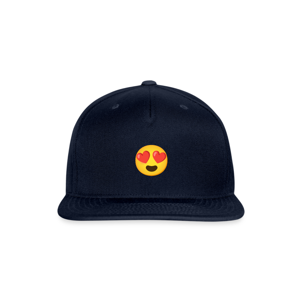 😍 Smiling Face with Heart-Eyes (Google Noto Color Emoji) Snapback Baseball Cap - navy