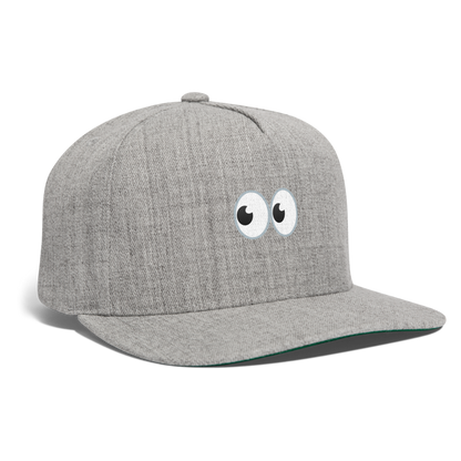👀 Eyes (Google Noto Color Emoji) Snapback Baseball Cap - heather gray
