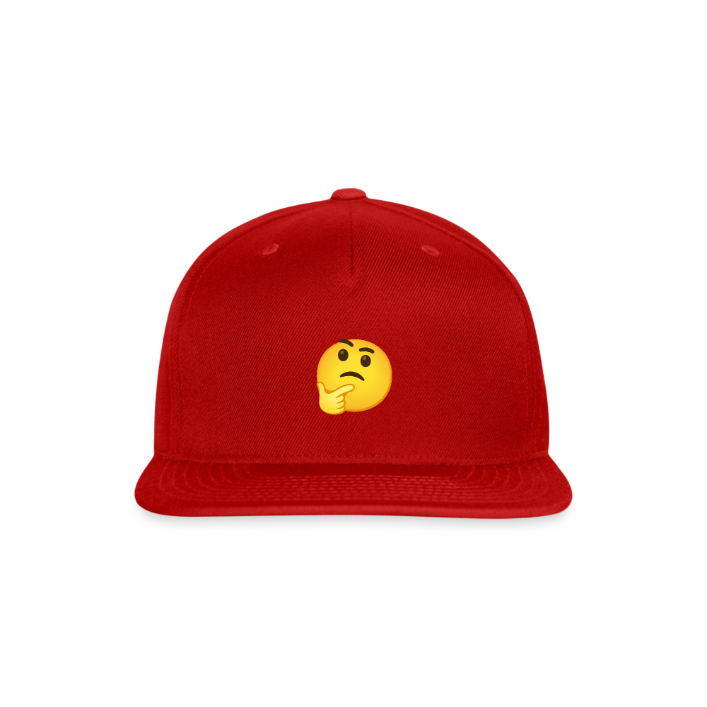 🤔 Thinking Face (Google Noto Color Emoji) Snapback Baseball Cap - red