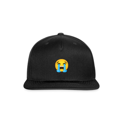😭 Loudly Crying Face (Google Noto Color Emoji) Snapback Baseball Cap - black
