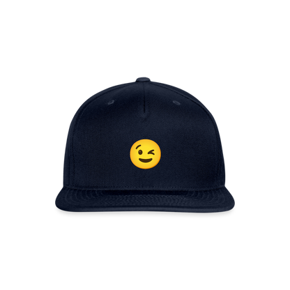 😉 Winking Face (Google Noto Color Emoji) Snapback Baseball Cap - navy