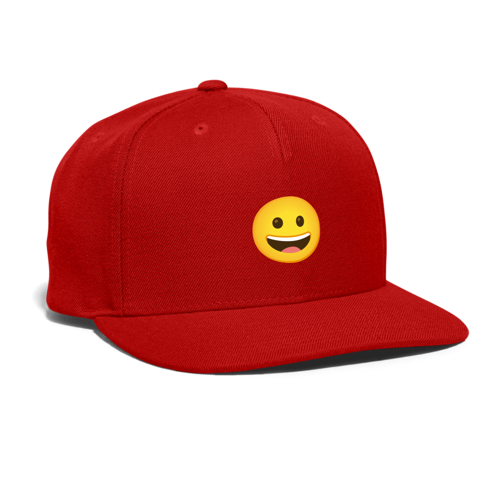 😀 Grinning Face (Google Noto Color Emoji) Snapback Baseball Cap - red