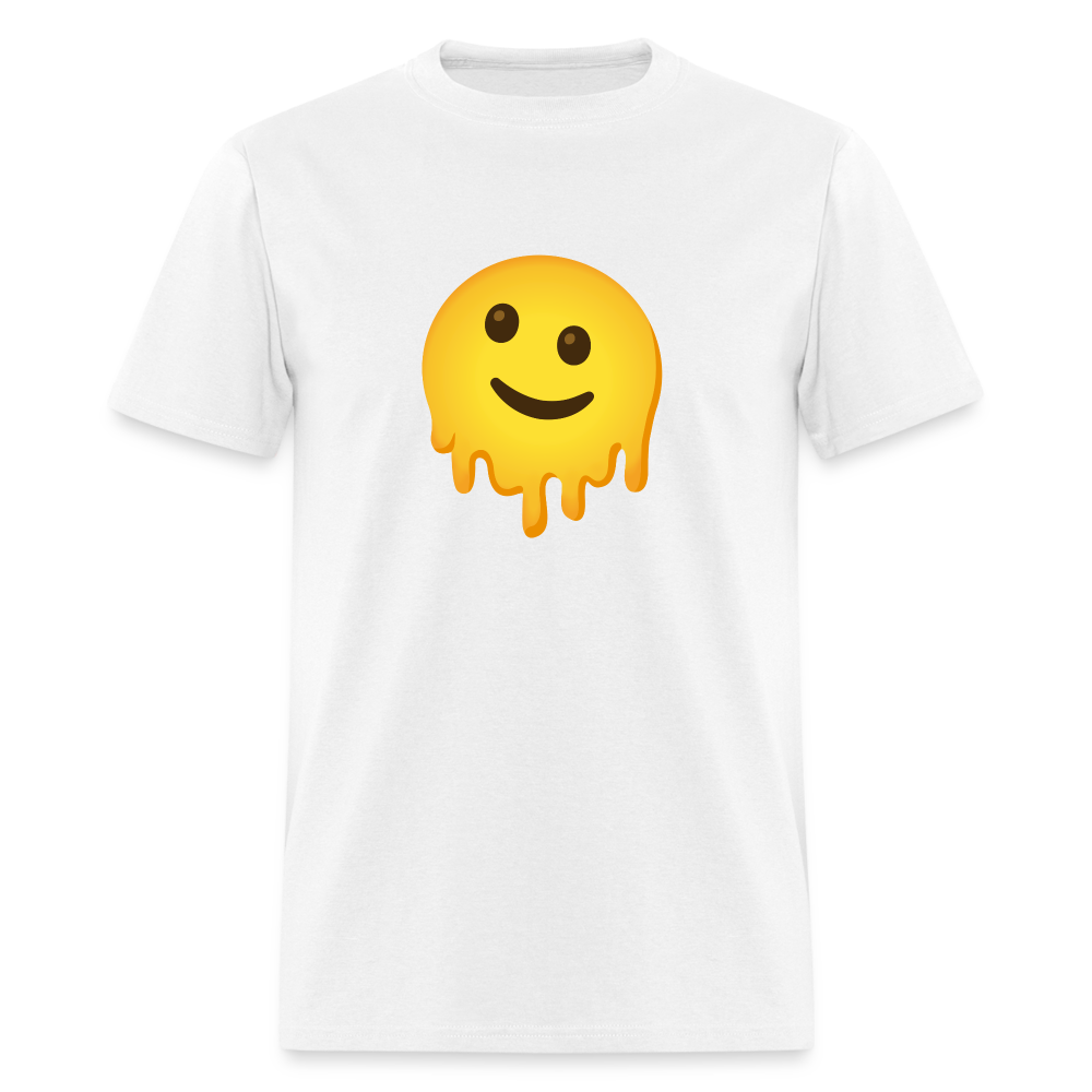 🫠 Melting Face (Google Noto Color Emoji) Unisex Classic T-Shirt - white