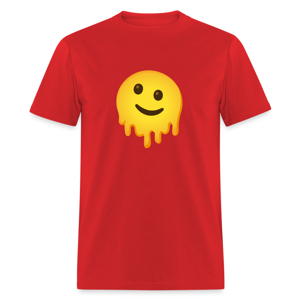 🫠 Melting Face (Google Noto Color Emoji) Unisex Classic T-Shirt - red