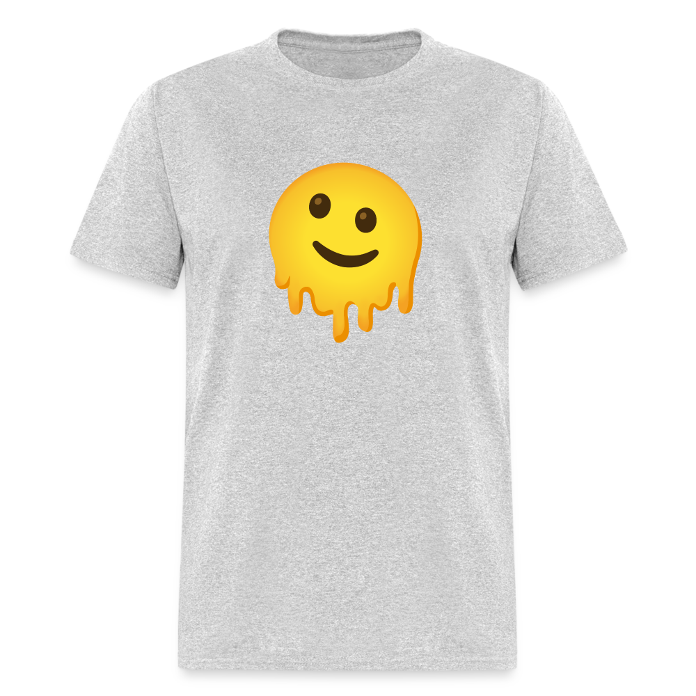 🫠 Melting Face (Google Noto Color Emoji) Unisex Classic T-Shirt - heather gray