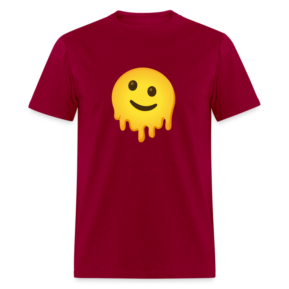 🫠 Melting Face (Google Noto Color Emoji) Unisex Classic T-Shirt - dark red