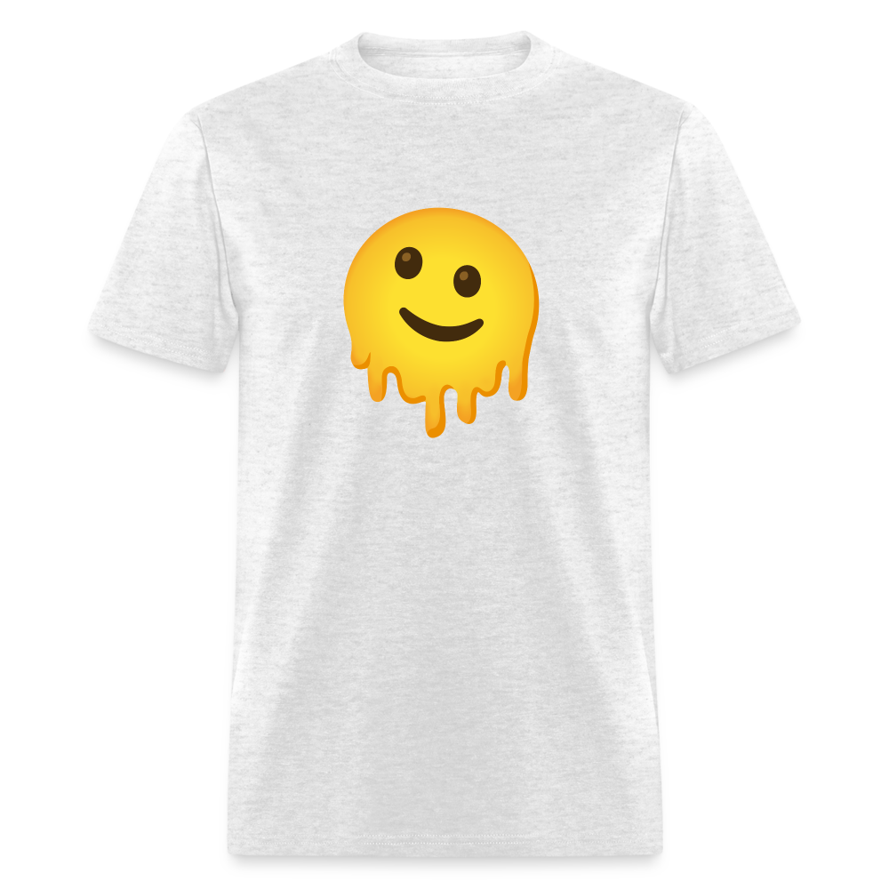 🫠 Melting Face (Google Noto Color Emoji) Unisex Classic T-Shirt - light heather gray