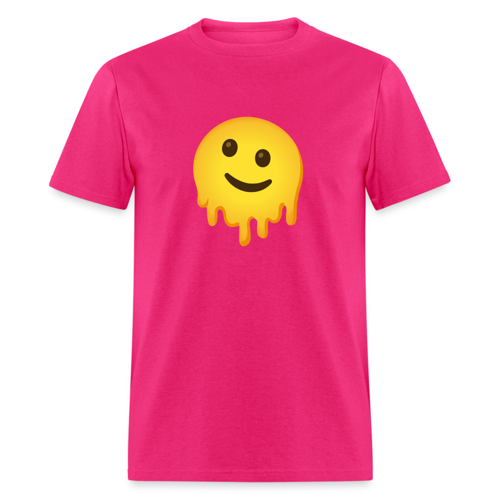 🫠 Melting Face (Google Noto Color Emoji) Unisex Classic T-Shirt - fuchsia