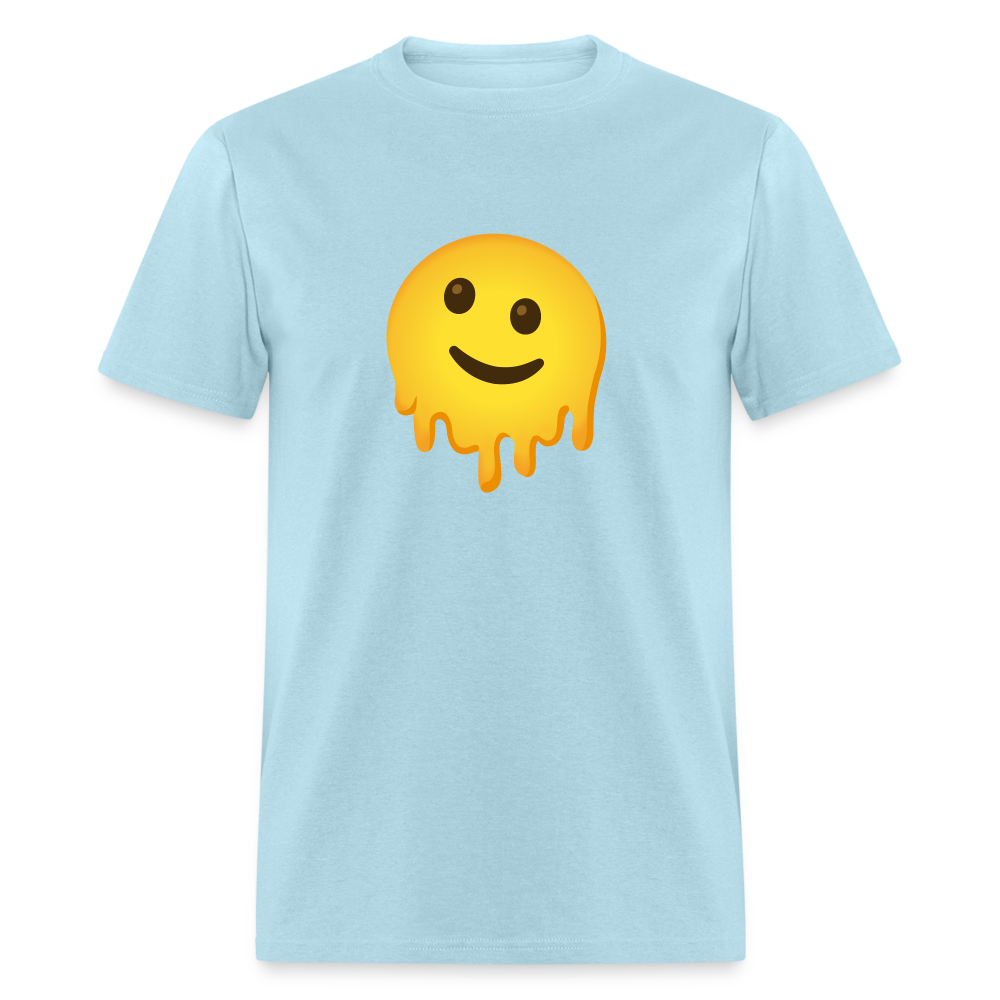 🫠 Melting Face (Google Noto Color Emoji) Unisex Classic T-Shirt - powder blue