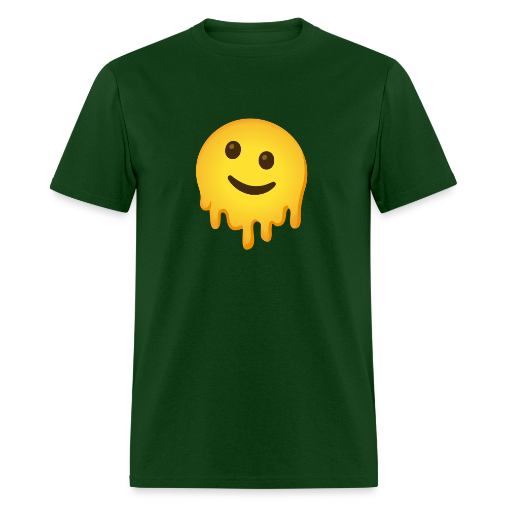 🫠 Melting Face (Google Noto Color Emoji) Unisex Classic T-Shirt - forest green