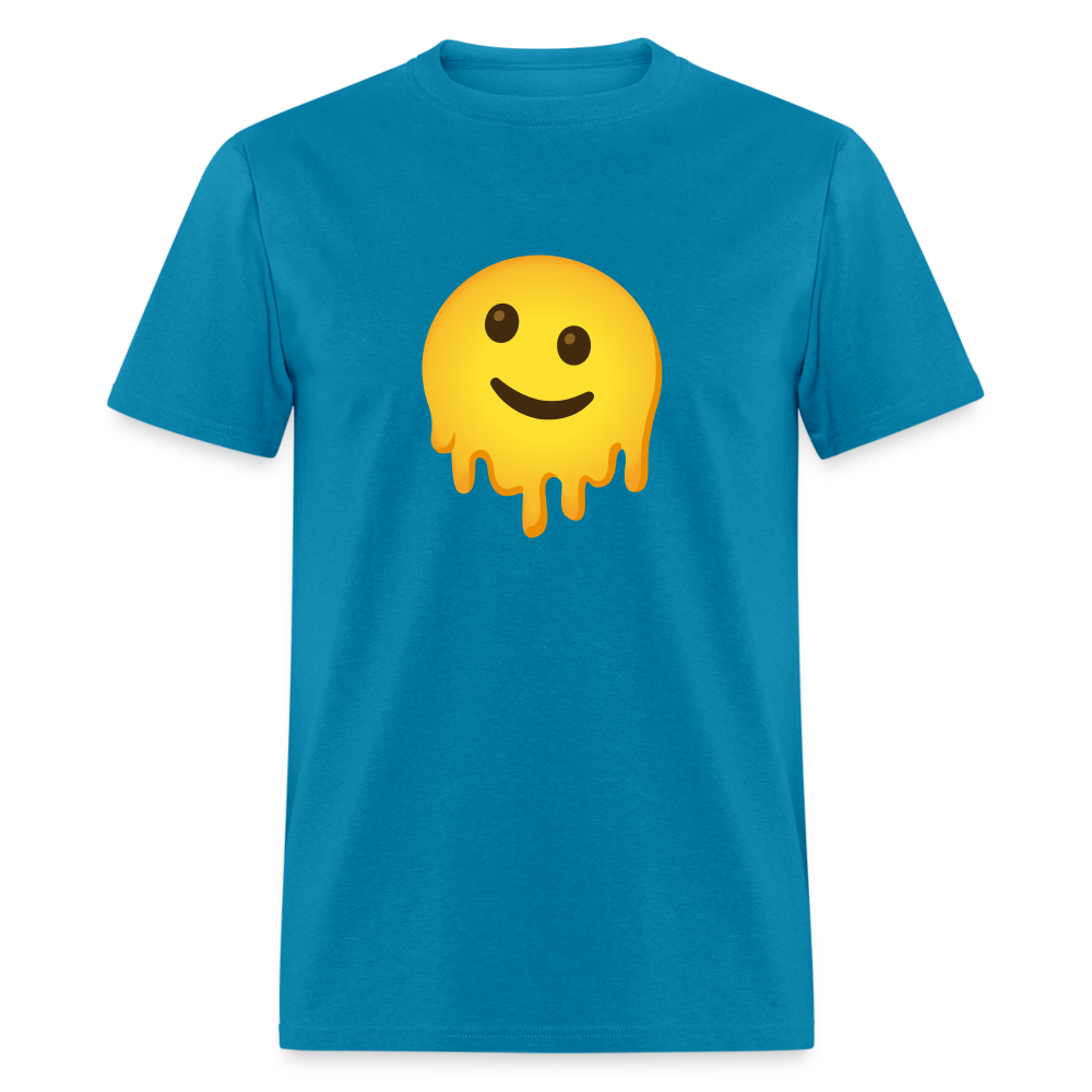 🫠 Melting Face (Google Noto Color Emoji) Unisex Classic T-Shirt - turquoise