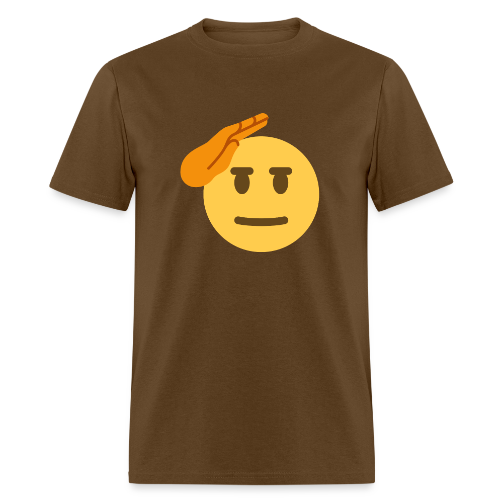 🫡 Saluting Face (Twemoji) Unisex Classic T-Shirt - brown