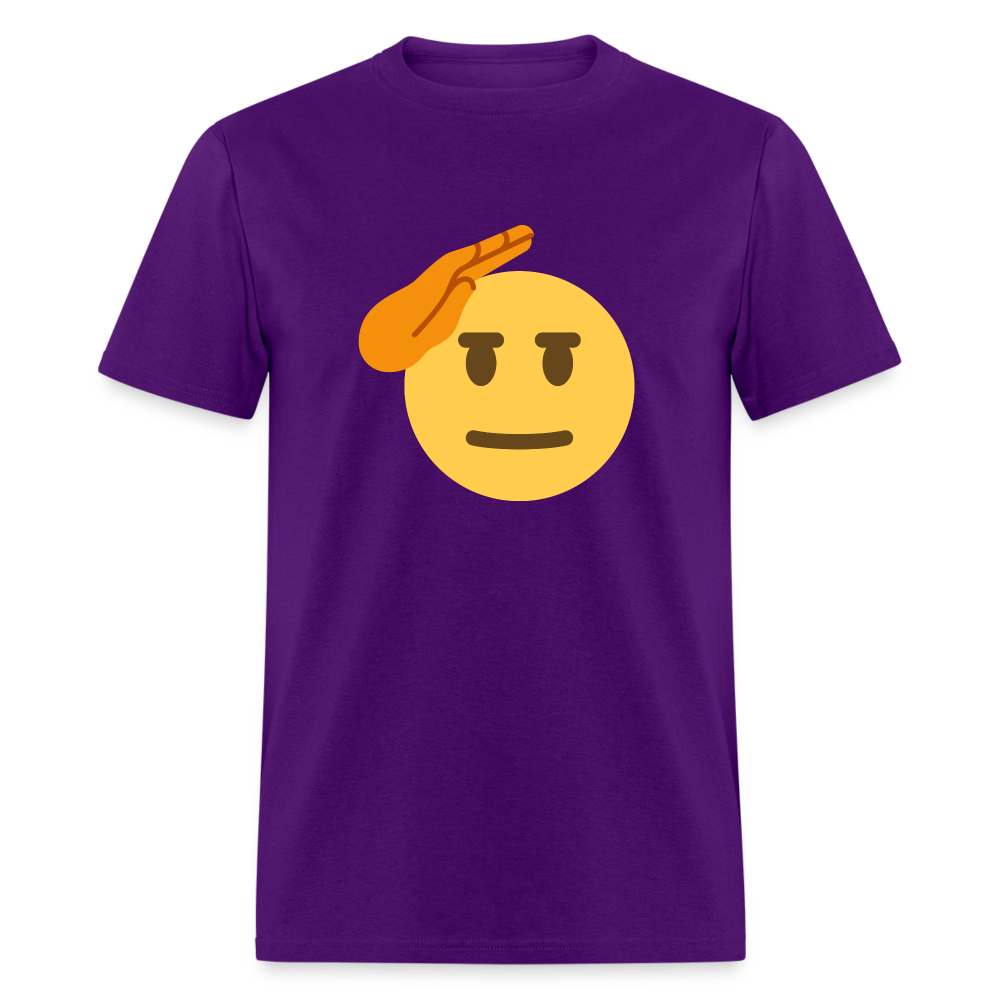 🫡 Saluting Face (Twemoji) Unisex Classic T-Shirt - purple