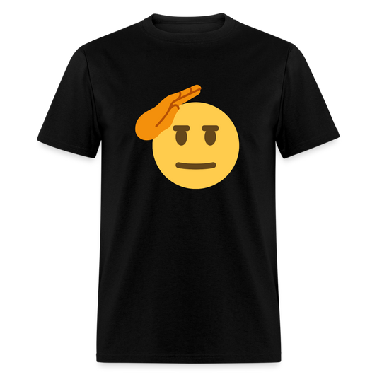 🫡 Saluting Face (Twemoji) Unisex Classic T-Shirt - black