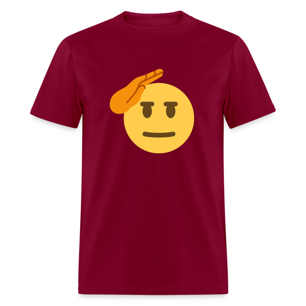 🫡 Saluting Face (Twemoji) Unisex Classic T-Shirt - burgundy