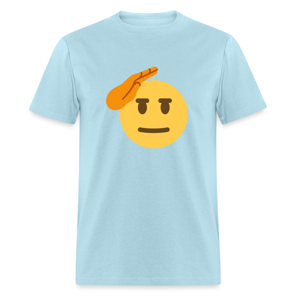 🫡 Saluting Face (Twemoji) Unisex Classic T-Shirt - powder blue