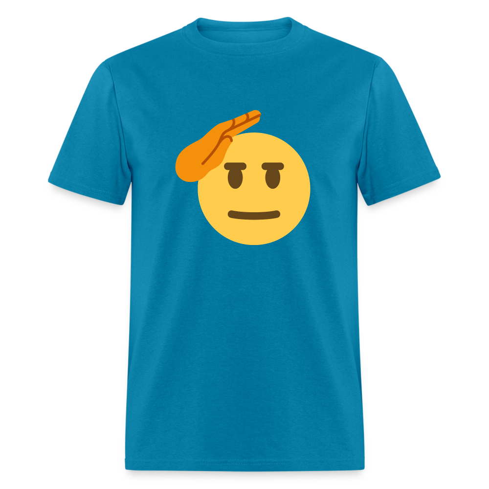 🫡 Saluting Face (Twemoji) Unisex Classic T-Shirt - turquoise