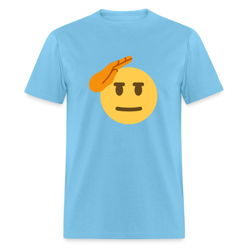 🫡 Saluting Face (Twemoji) Unisex Classic T-Shirt - aquatic blue