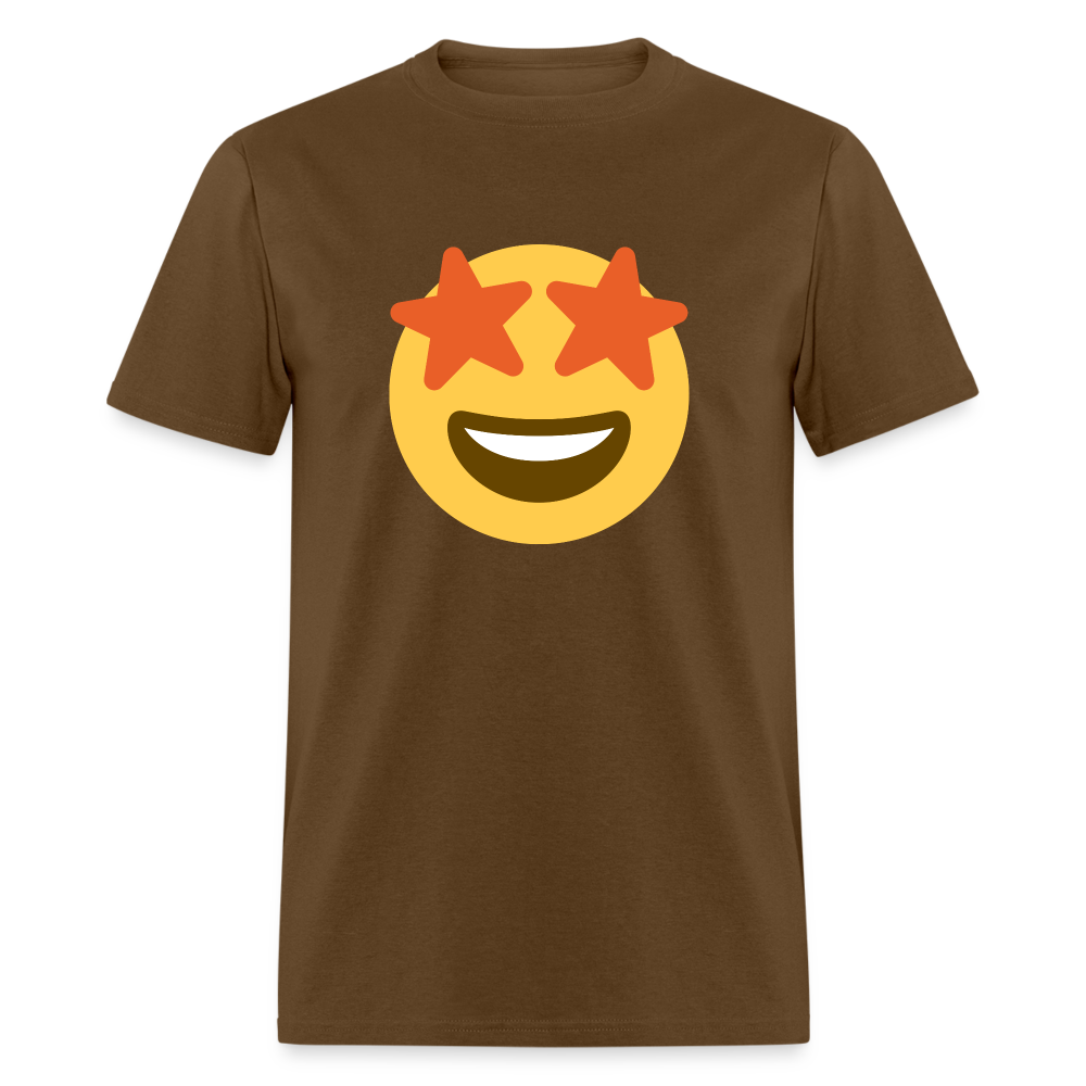 🤩 Star-Struck (Twemoji) Unisex Classic T-Shirt - brown